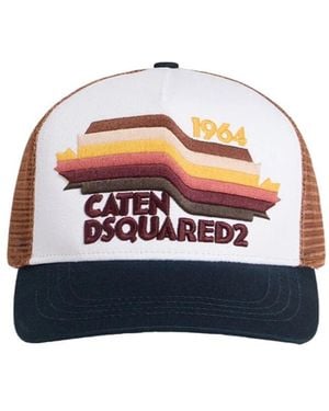 DSquared² Embroidered Mesh-Panel Baseball Cap - White