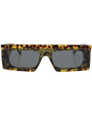 Alaïa Alaïa Rectangular Thick-Frame Sunglasses - Green