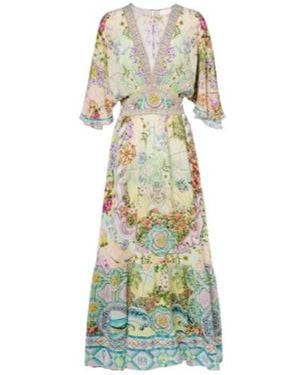 CAMILLA Embellished Silk Maxi Dress - Green