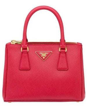 Prada Galleria Small Saffiano Leather Bag - Red