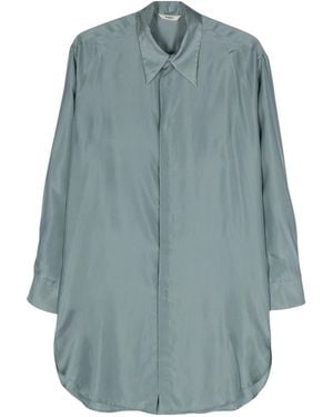 Barena Lela Pura Silk Shirt - Blue