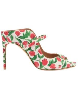 Malone Souliers Tulip Print Sandals - White