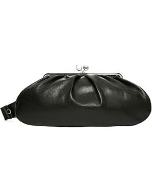 Weekend by Maxmara Large Leather Pasticcino Bag - Black