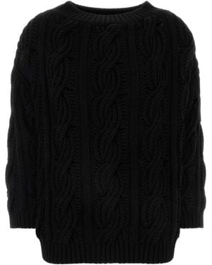 Valentino Crewneck Long-Sleeved Jumper - Black