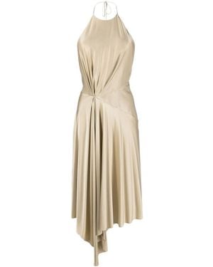 Alexandre Vauthier Halterneck Draped Dress - Natural