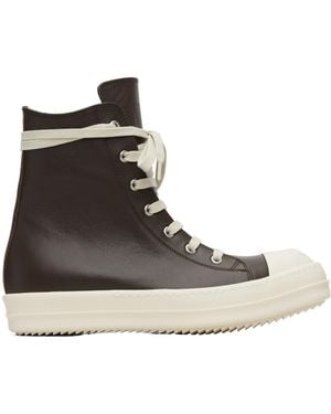 Rick Owens Temple High-Top Casual Trainers - Brown