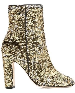 Paris Texas Sequin Embellished Ankle Boots - Natural