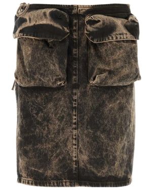Miu Miu Emblem Skirt - Black