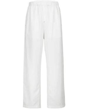 Wardrobe NYC High-Waisted Straight-Leg Casual Pants - White