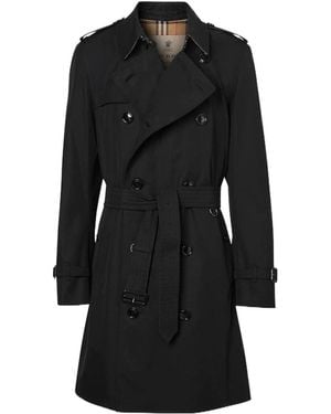 Burberry Chelsea Heritage Mid-Length Trench Coat - Black