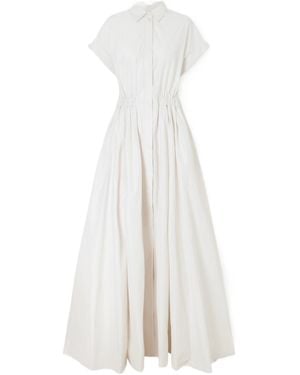 Brunello Cucinelli Short-Sleeved Dress - White