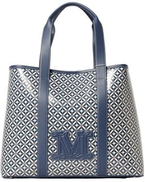 Max Mara Geometric-Print Tote Bag - Blue