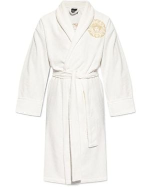 Versace Long-Sleeved Bathrobe - White