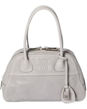 Miu Miu Vivant Nappa Leather Bag - Grey
