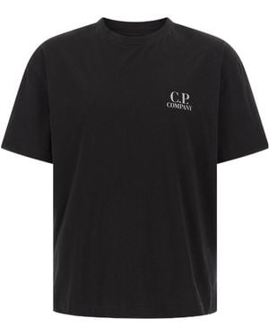 C.P. Company Logo Crew Neck T-Shirt - Black