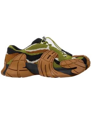 CAMPERLAB Tormenta Knitted Panelled Trainers - Brown