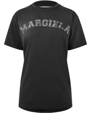 Maison Margiela Logo Print T-Shirt - Black