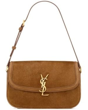 Saint Laurent Solferino Medium Shoulder Bag - Brown
