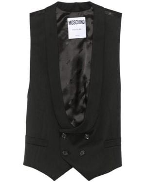Moschino Scoop-Neck Waistcoat - Black