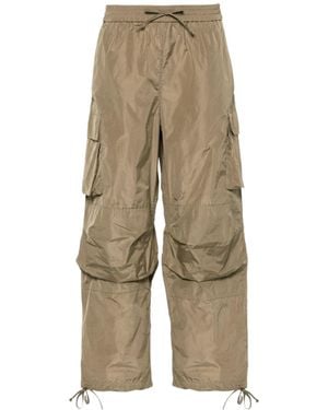 MSGM Wide-Leg Drawstring Cargo Pants - Natural