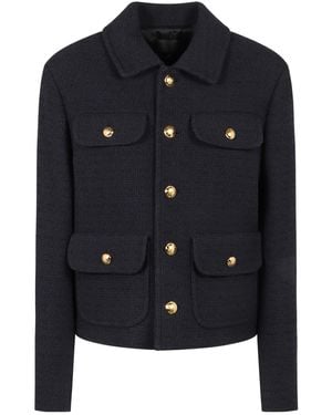 Nili Lotan Paola Button Front Jacket - Blue
