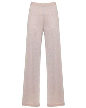D.exterior Lurex Wide-Leg Trousers - Grey