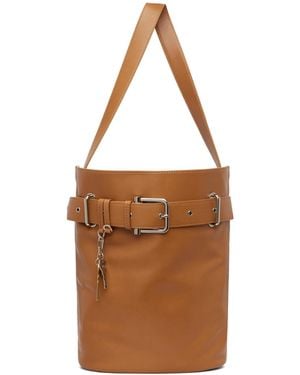 OSOI Bucket Brocl Shoulder Bag - Brown