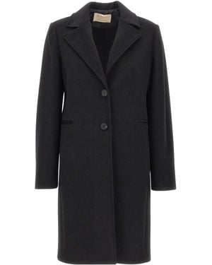 Kaos Single-Breasted Long-Sleeved Coat - Black