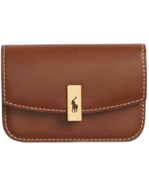 Polo Ralph Lauren Fold-Over Leather Wallet - Brown