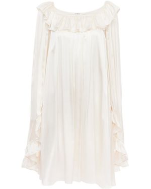 Chloé Ruffled-Sleeve Mini Dress - White