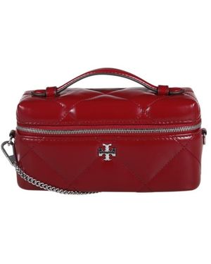 Tory Burch Kira Quilted-Design Chain-Strap Tote Bag - Red