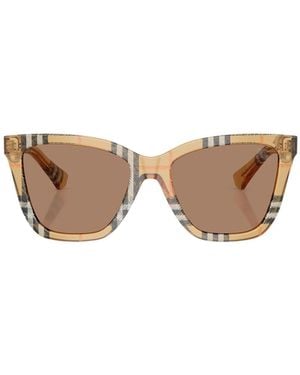 Burberry Eyewear Checked Cat-Eye Sunglasses - Pink