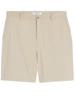 Maison Kitsuné Logo-Embroidered Shorts - Natural