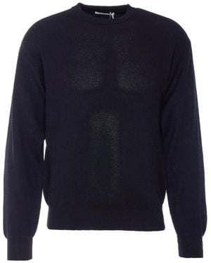 AURALEE Long-Sleeve Knit Top - Blue
