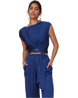 Diane von Furstenberg Knotted Detail Top - Blue