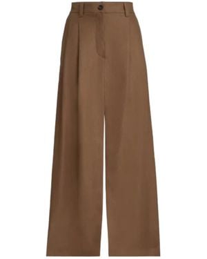 Brunello Cucinelli Monili-Detail Linen Midi Skirt - Brown