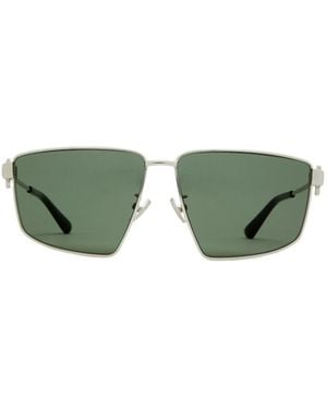 Bottega Veneta Bv F Aviator Slim Sunglasses - Green