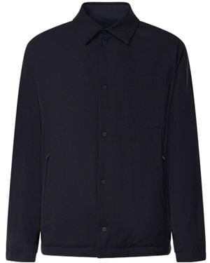 Herno Reversible Padded Shirt Jacket - Blue