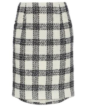 Vetements Plaid Skirt - White