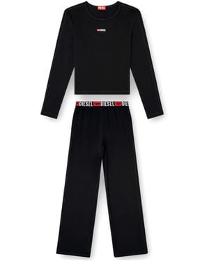 DIESEL Set-Gilda-D-Core Pajama Set - Black