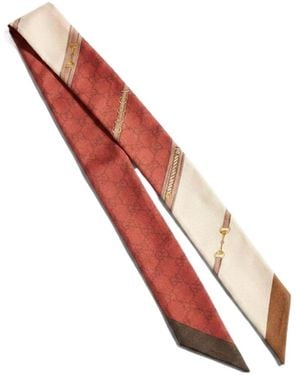 Gucci Printed Silk Twill Ribbon - White