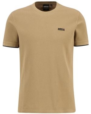 Barbour Eamon Pique Logo T-Shirt - Natural