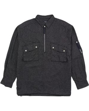 Comme des Garçons Long-Sleeved Plaid Shirt - Grey