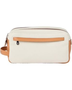 Brunello Cucinelli Double Zipper Beauty Case - Natural