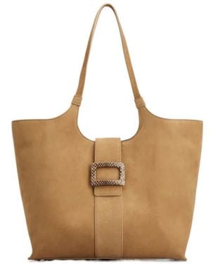 Roger Vivier Belle Vivier Buckle-Detail Shoulder Bag - Natural