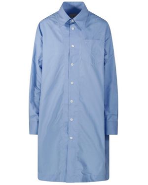 Ami Paris Ami Oversized Shirt Dress - Blue