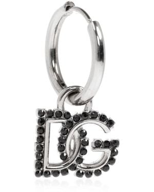 Dolce & Gabbana Dg Pendant Single Earring - White