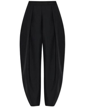 Rohe Pleated Wide-Leg Trousers - Black