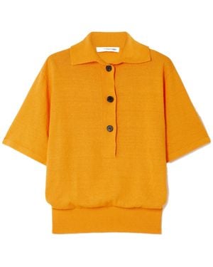 Christopher Esber Knitted Polo Shirt - Yellow