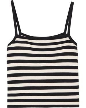 Posse Darcy Striped Vest - Black